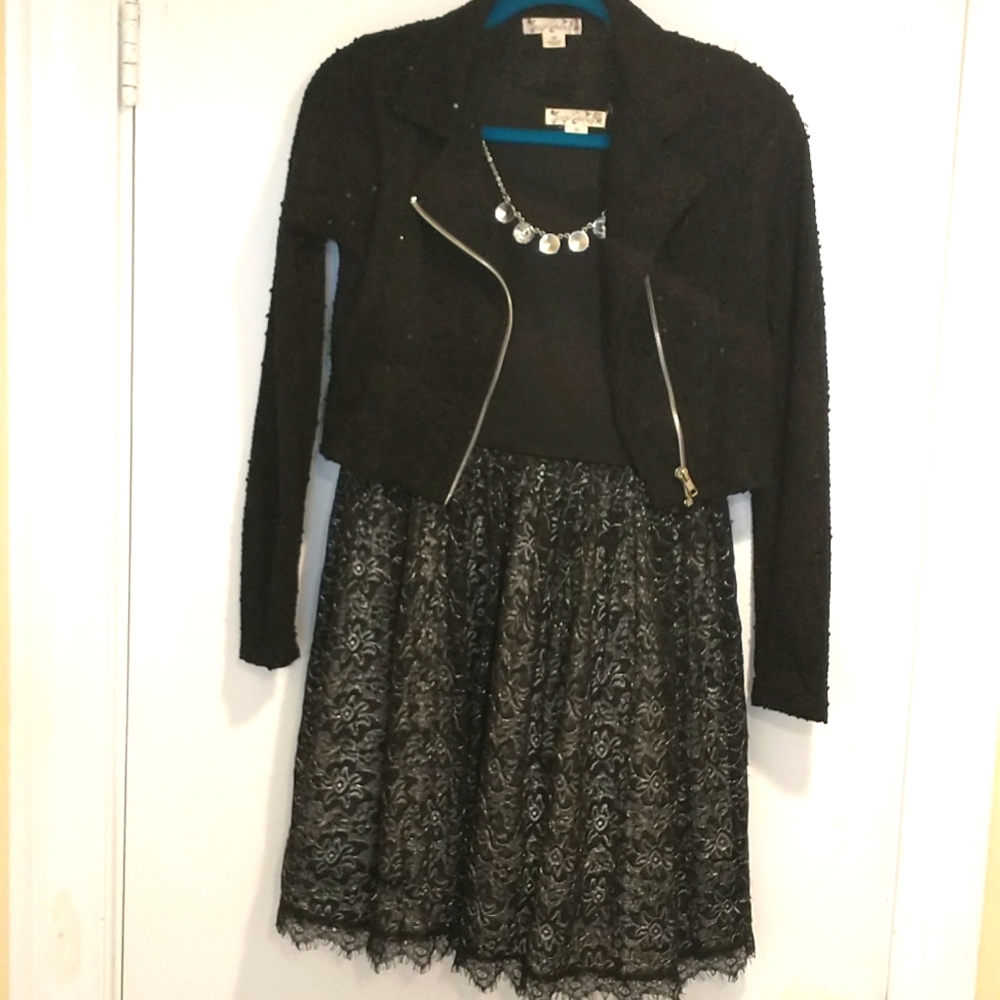 Knit Works Girls 2 Pieces Size 16 Dress